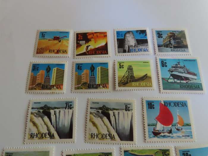 Rhodesia - Rhodesia 1970 and 1973 Decimal Definitive Set and Additional Values MNH