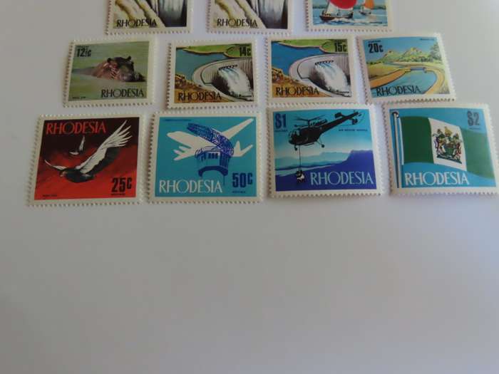 Rhodesia - Rhodesia 1970 and 1973 Decimal Definitive Set and Additional Values MNH