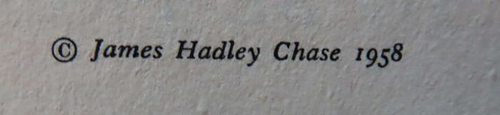James Hadley Chase - Hardback book with Dust wrapper - Not Safe to be Free