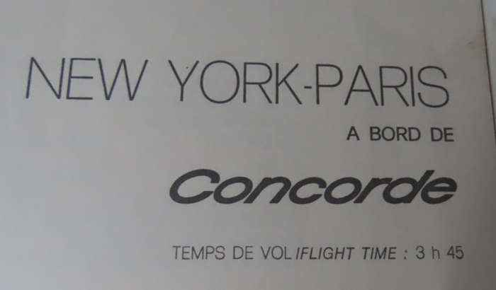 Grace Jones - Autographed Air France Concorde Menu 19 December 1989