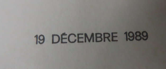 Grace Jones - Autographed Air France Concorde Menu 19 December 1989