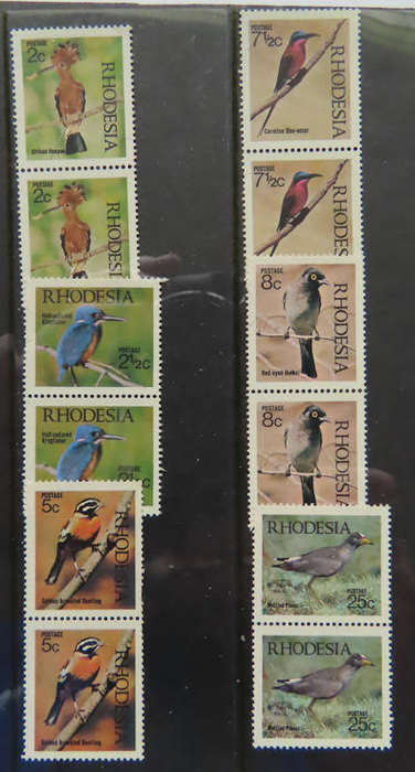 Rhodesia - 1971 Pairs of Birds of Rhodesia  MNH