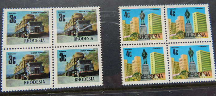 Rhodesia - 1973 Definitive Set Additional Values MNH - Blocks of 4