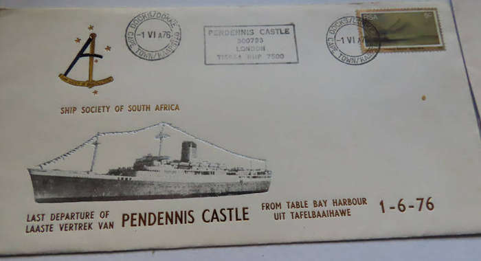 Union Castle Line - Last Voyage Covers of Pendennis , Windsor Castle and SA Vaal