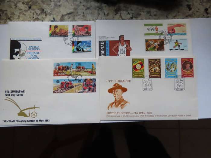 Zimbabwe - Job Lot First Day Covers