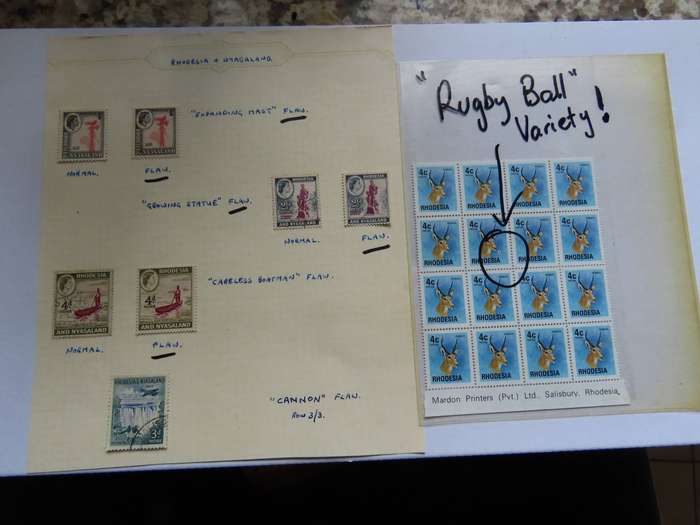Rhodesia -Job Lot Stamp Errors