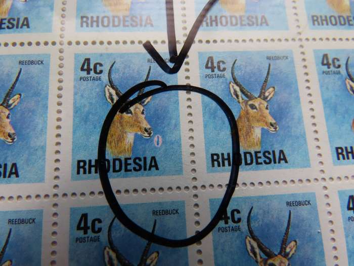 Rhodesia -Job Lot Stamp Errors
