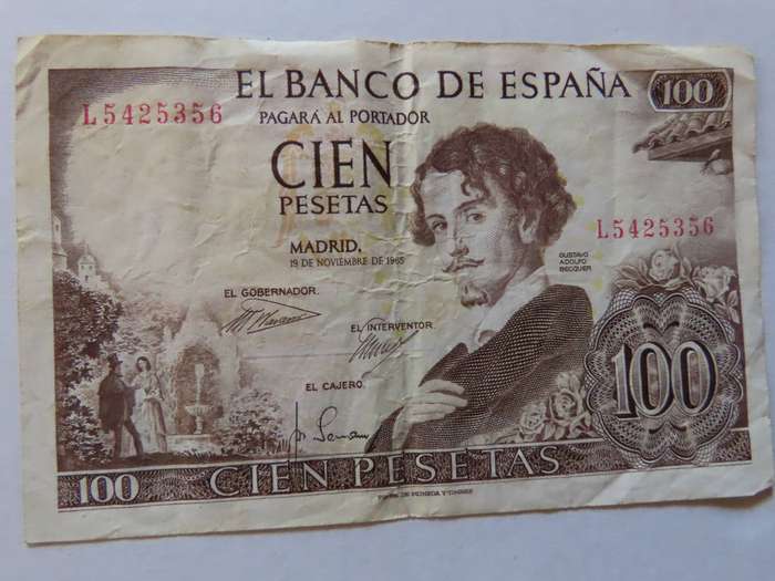 Spain - Banco De Espana -100 Pesetas 19 November 1965