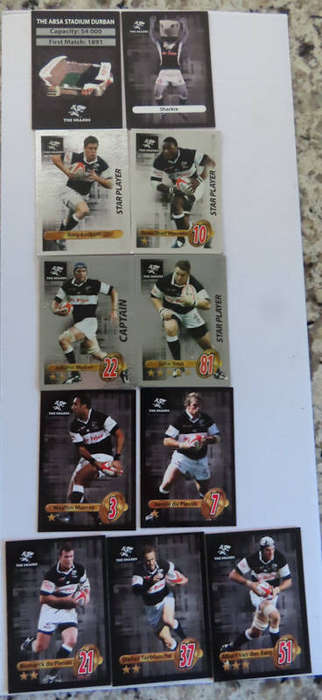 Rugby - 64 Sharks Cards - Duplicates included