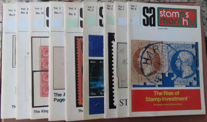SA Stamps Monthly - 17 Copies - Volume 2 Number 3 to Volume 9 Number 6