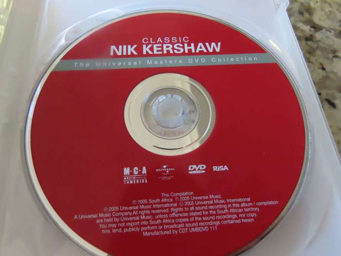 DVD - Nik Kershaw - The Universal Masters DVD Collection