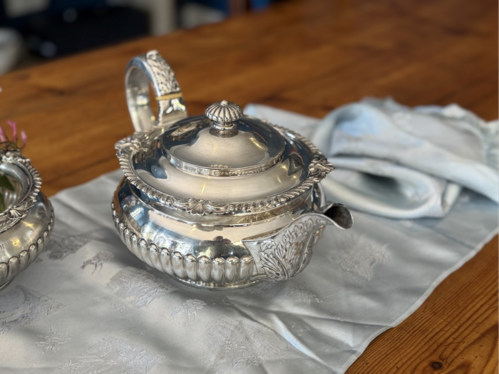 Hallmarked Sterling Silver Tea and Coffee Service Victorian Edwardian Perfect 25th Anniversary Gift
