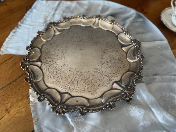 Hallmarked Sterling Silver 1863 Presentation Tray