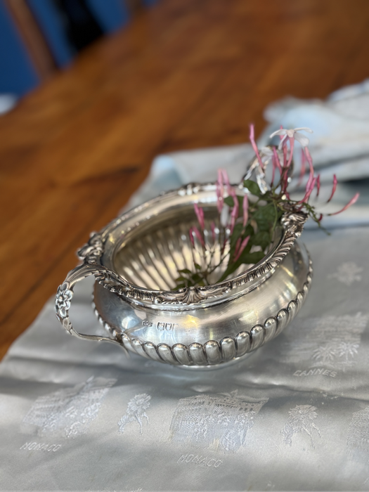 James Dixon Hallmarked Sterling Silver Sugar Bowl and Milk Jug