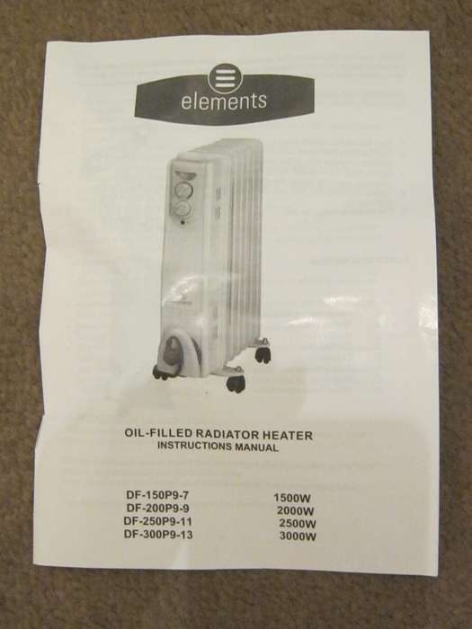 7 Fin oil filled Radiator Heater