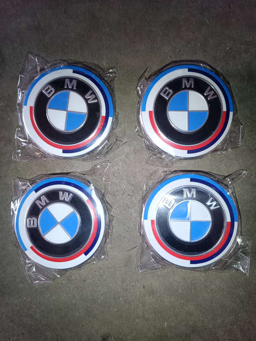 Set of 4 BMW 50th anniversary 68mm centre wheel caps