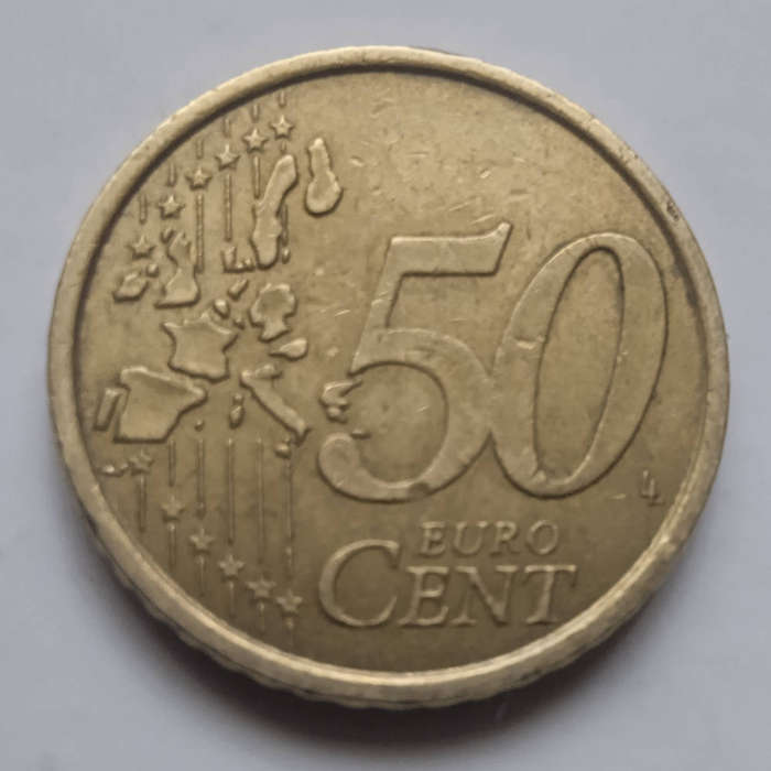 2002 50 euro cent coin