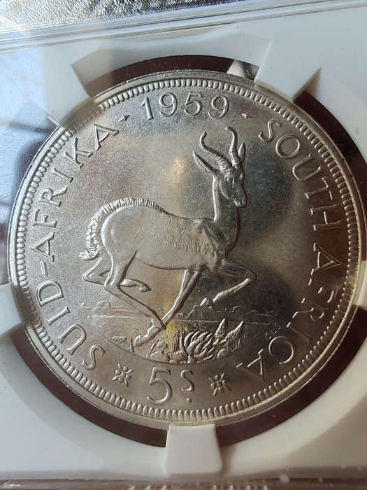 1959 South Africa 5 Shillings  SANGS SS63