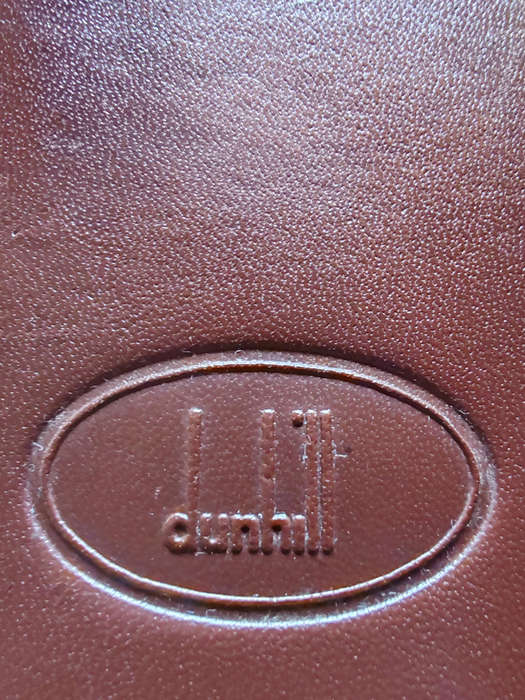 Vintage Dunhill Cigar Case  Brown Leather  Made in Italy