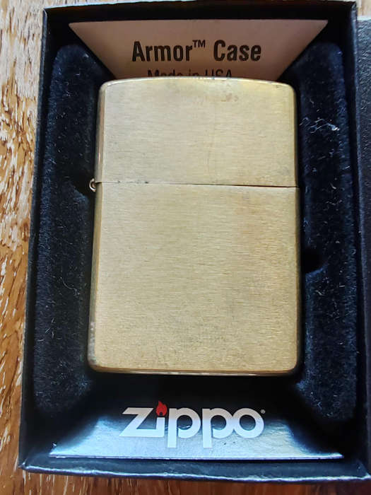 Zippo Armor® Brass Lighter  Original Box  Excellent Condition