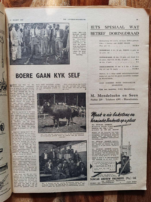 Landbouweekblad  31 March 1954 (Fair Condition)