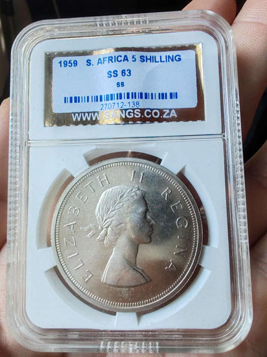 1959 South Africa 5 Shillings  SANGS SS63