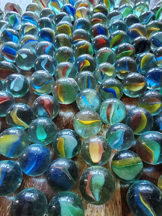Lot of 118 Vintage Alabaster Marbles