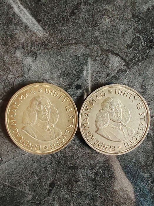 2 × 1964 South Africa 50 Cents  50% Silver Coins - LOT 9