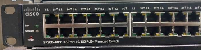 Cisco SF300-48P 48-Port 10/100 PoE Managed Switch with Gigabit Uplinks