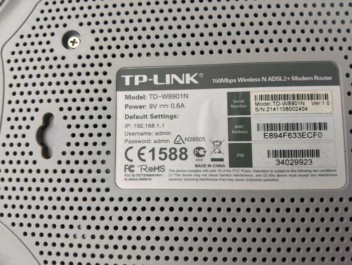 TP-Link 3G/4G Wireless N Router 150Mbps Wireless N ADSL2 + Modem Router
