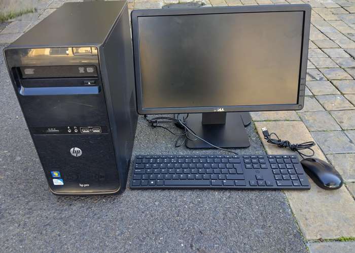 HP Pro 3400 Desktop PC 500g HDD, 16gb RAM, W10, + 19inch Monitor with Wi-Fi