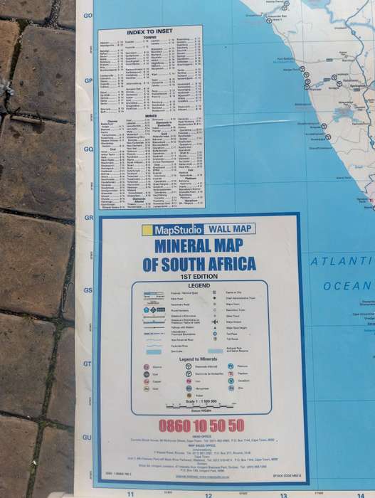 Mapstudio  Wall Map  Mineral Map of South Africa 1st Edition