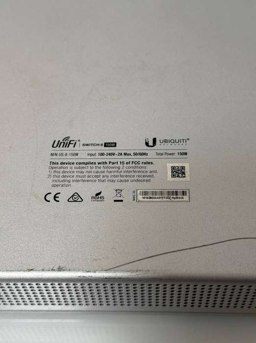 UniFi US-8-150W 8-port Gigabit 150W PoE Managed Switch | US-8-150W