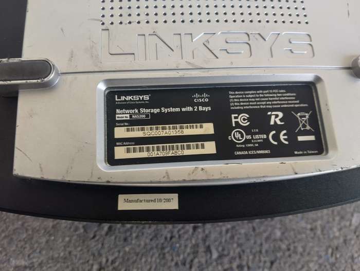 Linksys NAS200 Network Storage System with 2 Bays