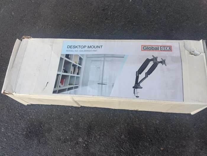 13"-27" Dual Monitor Desk Mount Bracket (Model: GDLB6502D-HM)