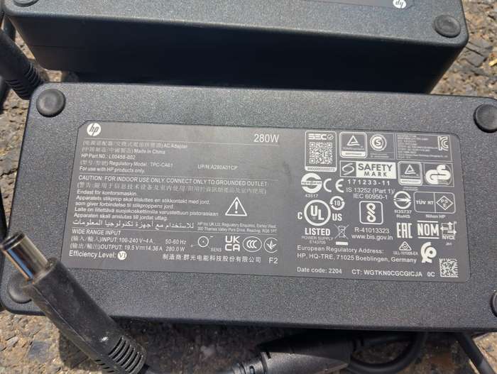 Original HP 280W 19.5V 14.36A L00458-002 TPC-CA61 AC Adapter