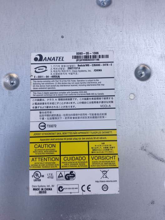 Cisco Switch WS-C3560G-24TS-E Catalyst 3560G series 24 Port
