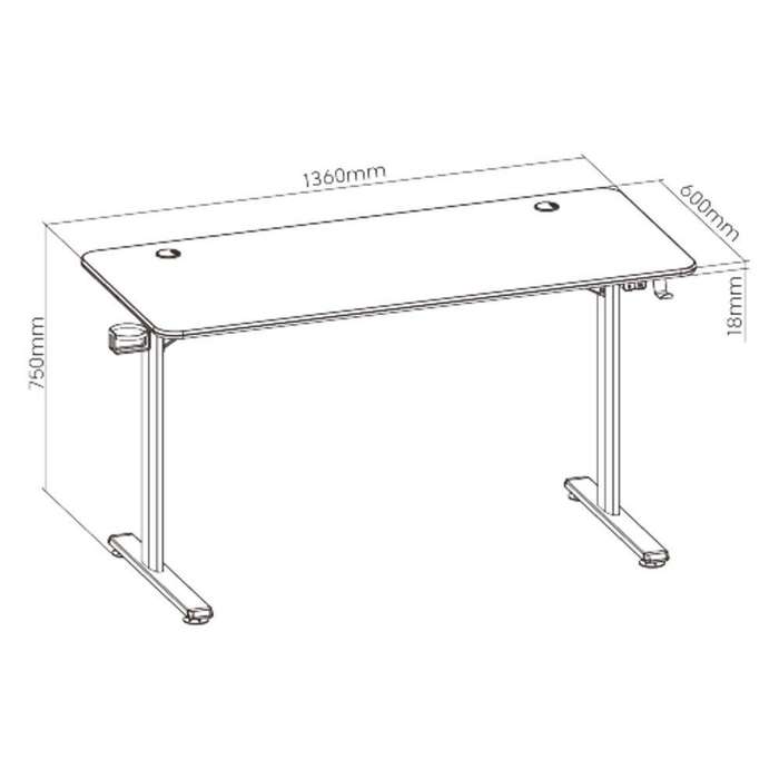 ROGUEWARE GD100 APEX RGB LED GAMING DESK