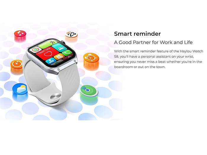 HAYLOU S8 Smart Watch 1.96'' AMOLED Curved Screen