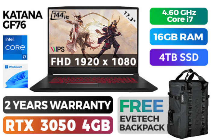 MSI GF76 11UC  17.3 Gaming Laptop (Grade A, Second Hand)