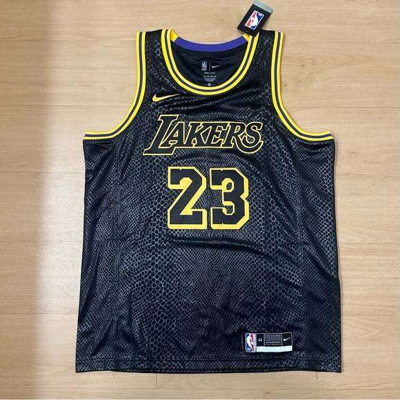 Nike Lakers LeBron James Black Mamba Swingman Jersey  Mens XL