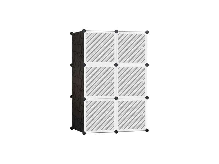 DIY Magic 6 Cube Wardrobe Large Capacity Creative Storage Cabinet - Black