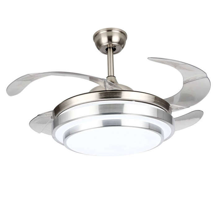 Fashion 4 Blade Ceiling Fan With Extendable Blades and Light with Remote