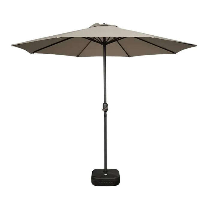 3M Iron Garden Parasol Umbrella S Patio With Parasol Base - Khaki