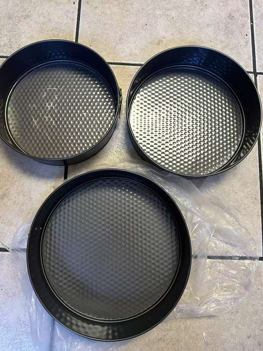 Set of 3 Non-Stick Pan Cake Mould Carbon Steel Round Pan