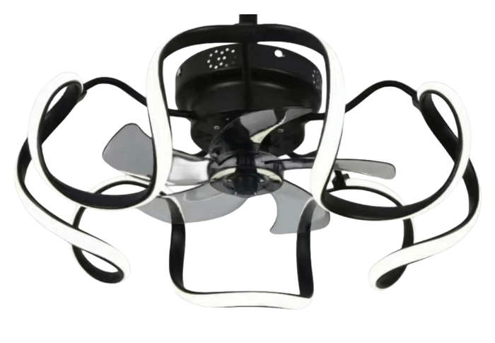 Modern Ceiling Fans with Lights and Remote Control-Black