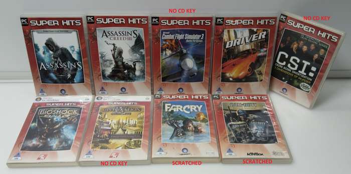 PC "Super Hits" Game Bundle, 9 Games 1 Bid