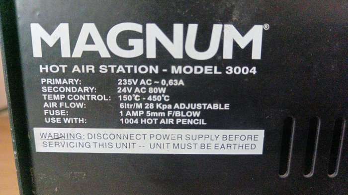 Magnum 3004 Hot Air Station