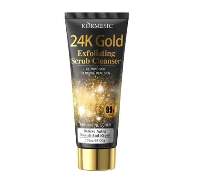 24K Gold Exfoliating Scrub Cleanser - 100g FREE COLLAGEN FACE MASK!