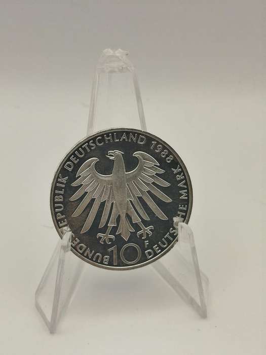 1988 German 10 Mark Silver Coin  Carl Zeiss Commemorative